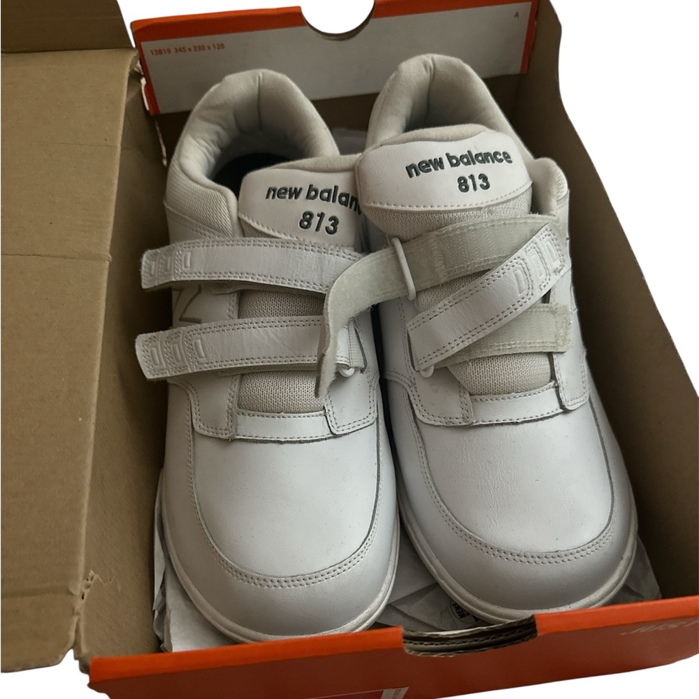 New Balance Men’s White Velcro Sneakers